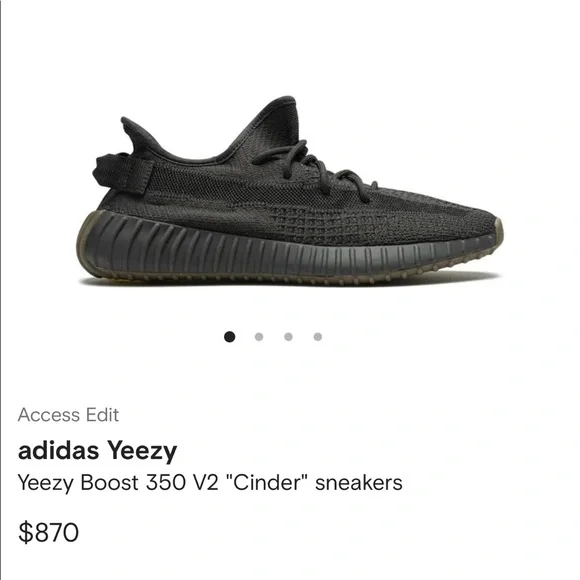 🏃‍♀️👟 ADIDAS Yeezy Boost 350 V2 "Cinder" sneakers 👟🏃